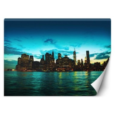 Carta Da Parati, Manhattan al tramonto - 150x105