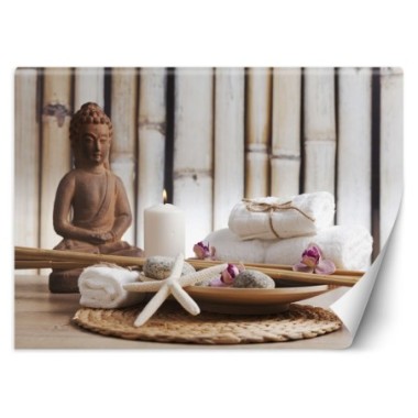 Carta Da Parati, Statua di Buddha in una spa - 150x105