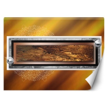 Carta Da Parati, Giallo astratto 3D - 150x105