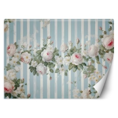 Wallpaper, White flowers Vintage - 150x105