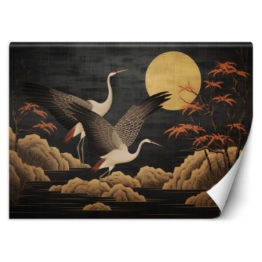 Wallpaper, Peacocks against the moon - 150x105
