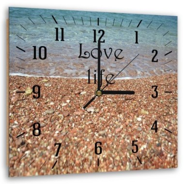 Orologio da parete, Spiaggia e pietre - 40x40