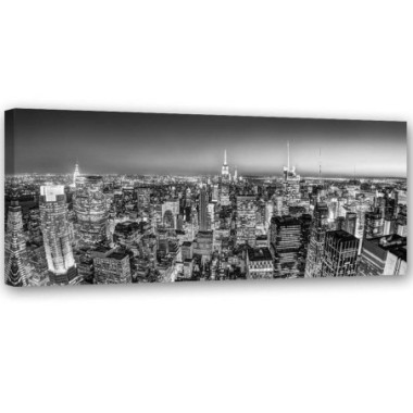 Quadro su tela, Panorama di New York City - 90x30