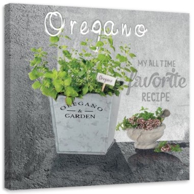 Quadro su tela, Spezie di cucina di origano - 60x60