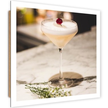 Quadro deco panel, Bevete con una ciliegia - 60x60