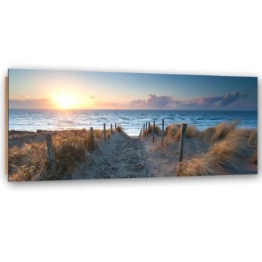 Quadro deco panel, Tramonto su una spiaggia in riva...