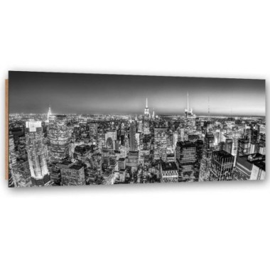 Quadro deco panel, Lo skyline di New York - 90x30