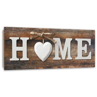 Quadro deco panel, Iscrizione domestica con un cuore...