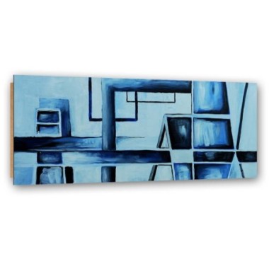 Quadro deco panel, Giocare con il blu - 90x30