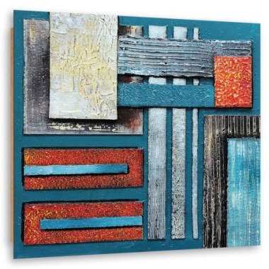 Quadro deco panel, Composizione con blu - 60x60