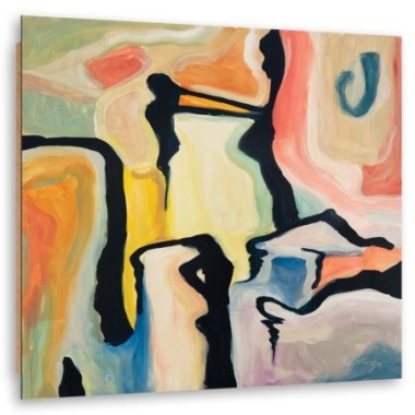 Quadro deco panel, Composizione a pastello - 60x60