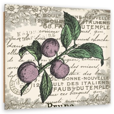 Quadro deco panel, Prugna vintage - 60x60