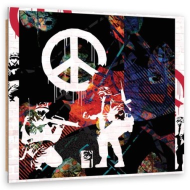 Quadro deco panel, Solider Banksy CND - 60x60