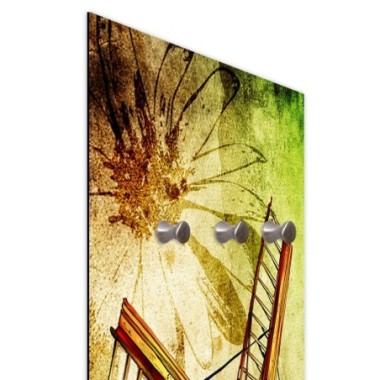 Appendiabiti, Mulino a vento su sfondo verde - 25x70