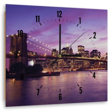 Orologio da parete, New York al tramonto - 60x60
