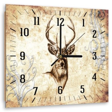 Orologio da parete, Cervo in seppia - 60x60