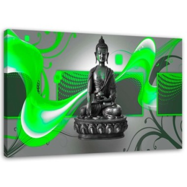 Quadro su tela, Buddha figura astratta - 90x60