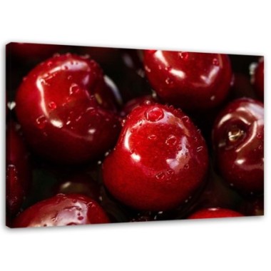 Quadro su tela, Ciliegie rosse - 90x60