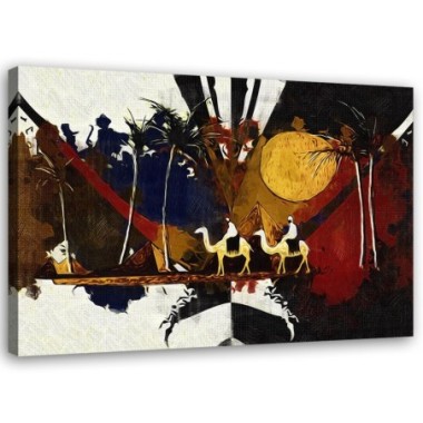 Quadro su tela, Paesaggio africano astratto - 90x60