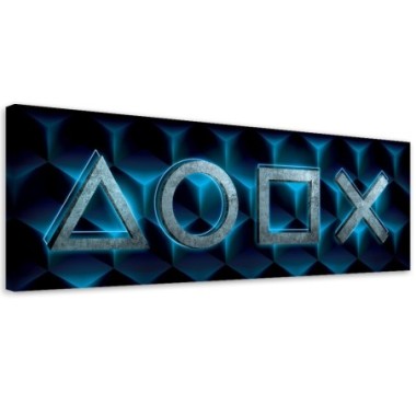 Quadro su tela, Simboli di gioco - 120x40