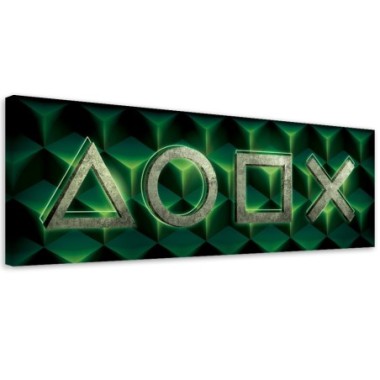 Quadro su tela, Simboli di gioco - 120x40