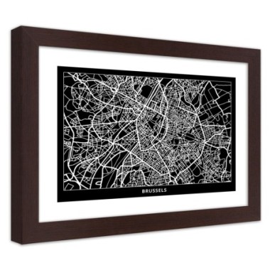 Quadro con cornice, Carta della cittÃ  di Bruxelles...