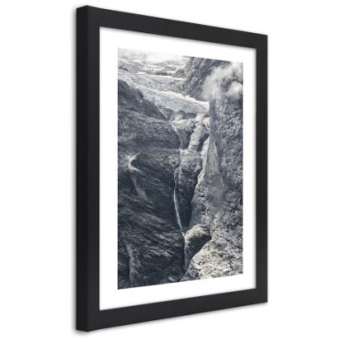 Quadro con cornice, Vista sulle rocce - 60x90