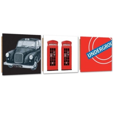 Quadro deco panel 3 parti, Simboli della Gran...