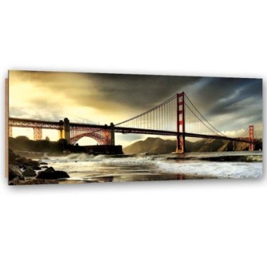 Quadro deco panel, Vista sul ponte di Brooklyn - 120x40