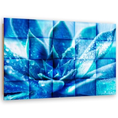 Quadro deco panel, Fiore blu - 90x60