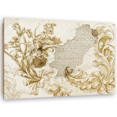 Quadro deco panel, Affresco vegetale su intonaco che...