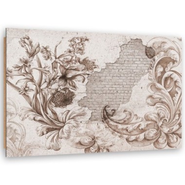 Quadro deco panel, Affresco vegetale su intonaco che...