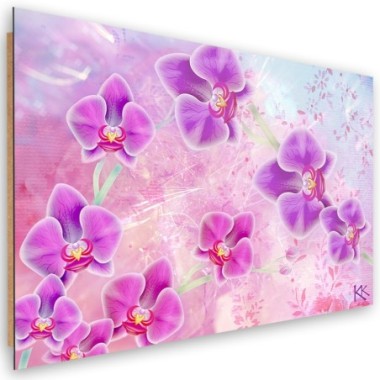 Quadro deco panel, Astrazione dei fiori di orchidea...