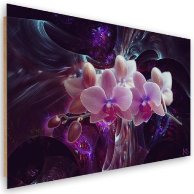 Quadro deco panel, Orchidea bianca su uno sfondo...