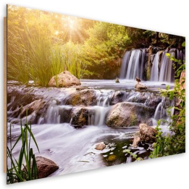 Quadro deco panel, Cascata alla natura del tramonto...