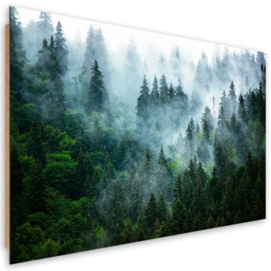 Quadro deco panel, Foresta nella nebbia - 90x60