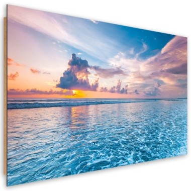 Quadro deco panel, Tramonto dal mare - 90x60