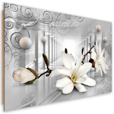 Quadro deco panel, Fiori nel tunnel e palline 3D...