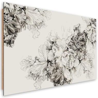 Quadro deco panel, Motivo floreale vintage - 90x60
