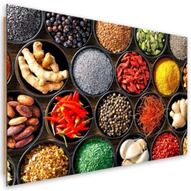 Quadro deco panel, Erbe spezie per la cucina - 90x60