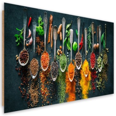 Quadro deco panel, Erbe spezie per la cucina - 90x60