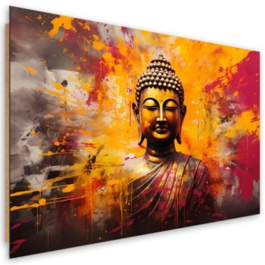 Deco panel picture, Buddha statue colourful abstract...