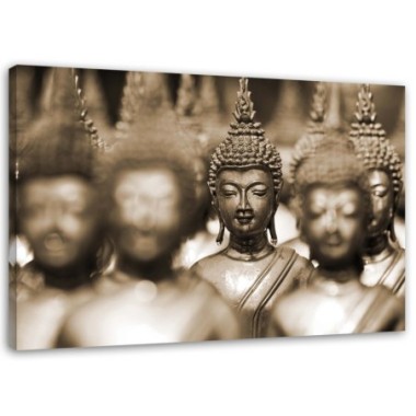 Stampa su tela, Buddha tra la folla - 90x60
