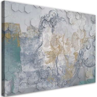 Quadro su tela, Uccelli grigi su uno sfondo...