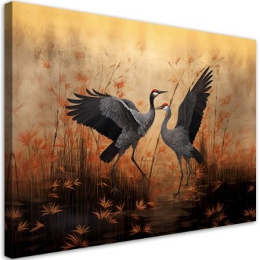 Canvas print, Crane Nature Birds - 90x60