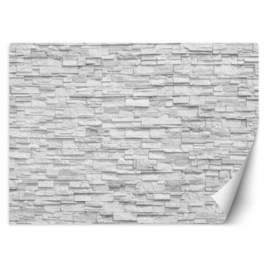 Carta Da Parati, Muro di pietra bianca muro - 200x140