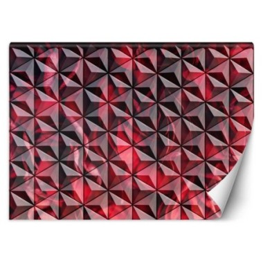 Carta Da Parati, Geometria rossa - 200x140