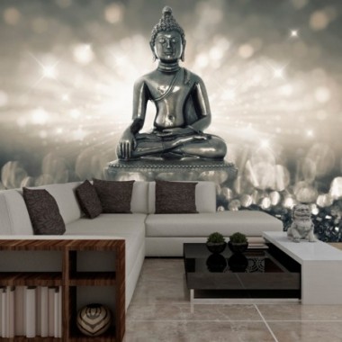 Fotomurale adesivo - Silver Buddha - 196x140