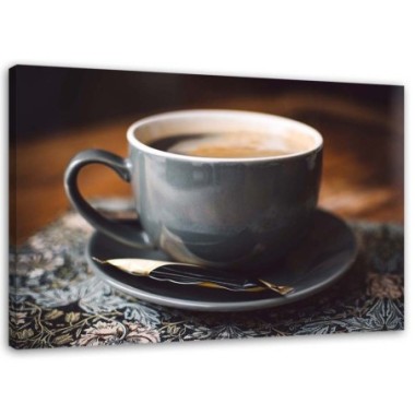 Quadro su tela, Tazza da caffÃ¨ cappuccino - 100x70