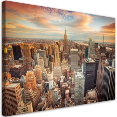 Quadro su tela, Panorama New York City - 100x70